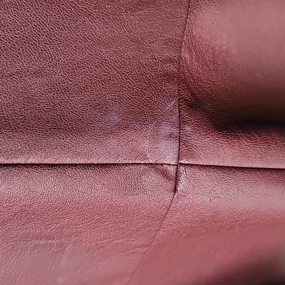 BCBGMaxAzria Sheridan Faux Leather Dress, Size Small, Color Royal Port - Picture 15 of 17